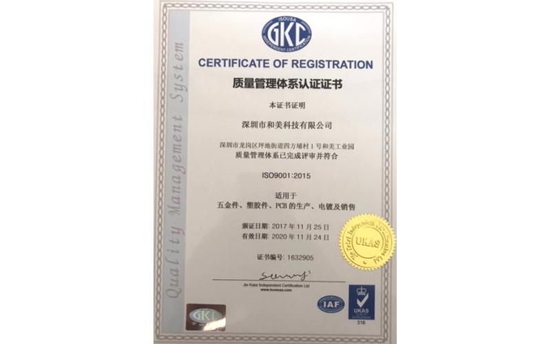 ISO9001:2015质量管理体系认证