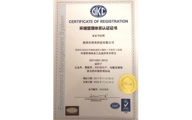 ISO14001:2015环境管理体系认证